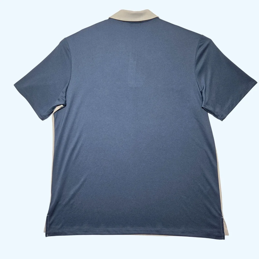 NEW Adidas Golf Adiadav Polo Shirt Mens XL Blue Gray Striped AE4107 Performance